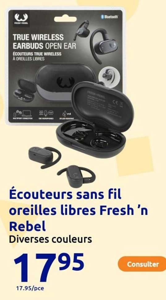 Écouteurs sans fil oreilles libres Fresh ’n Rebel