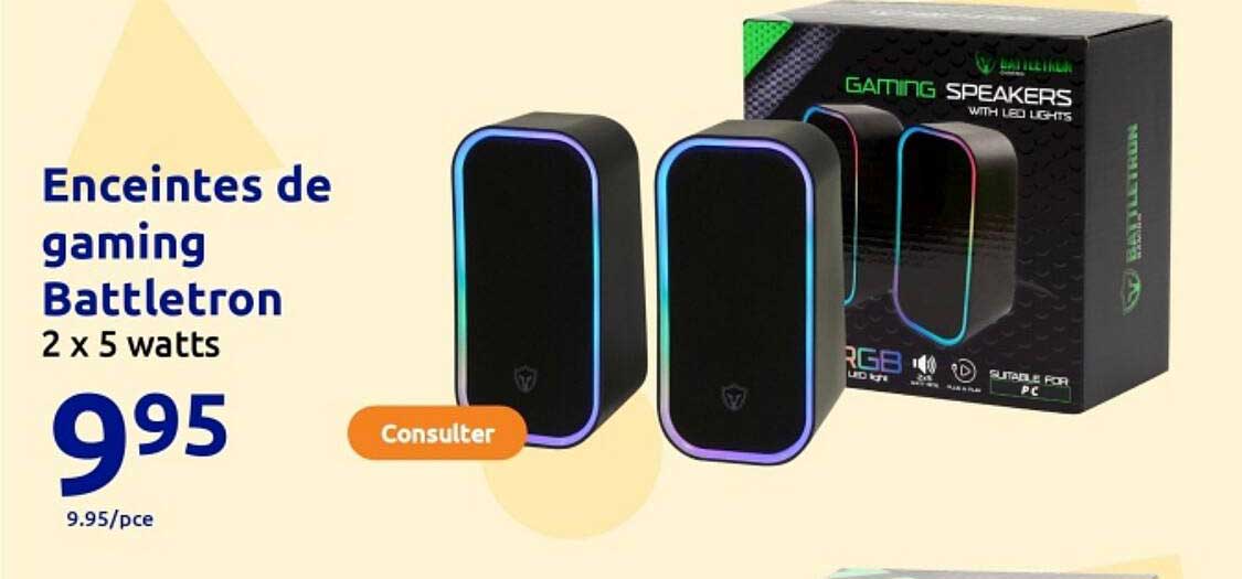 Enceintes de gaming Battletron 2 x 5 watts