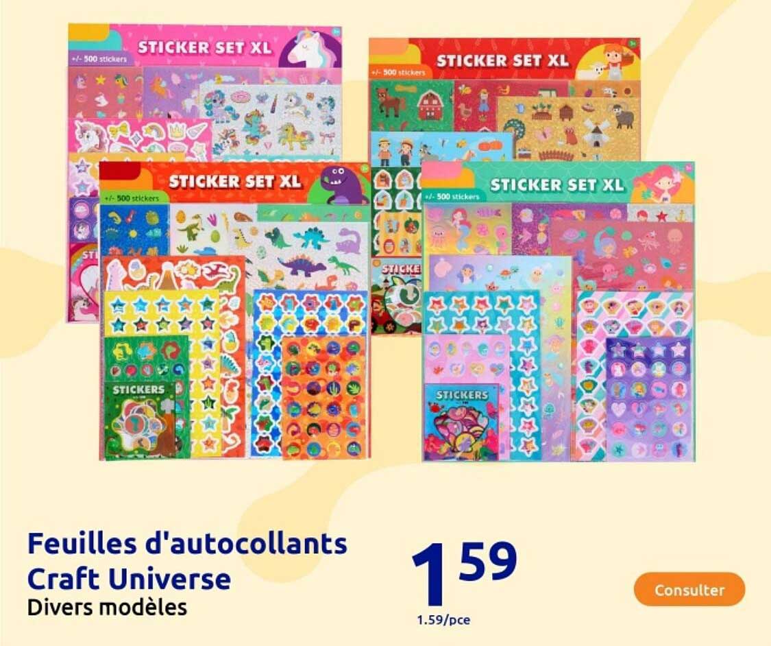 Feuilles d'autocollants Craft Universe
