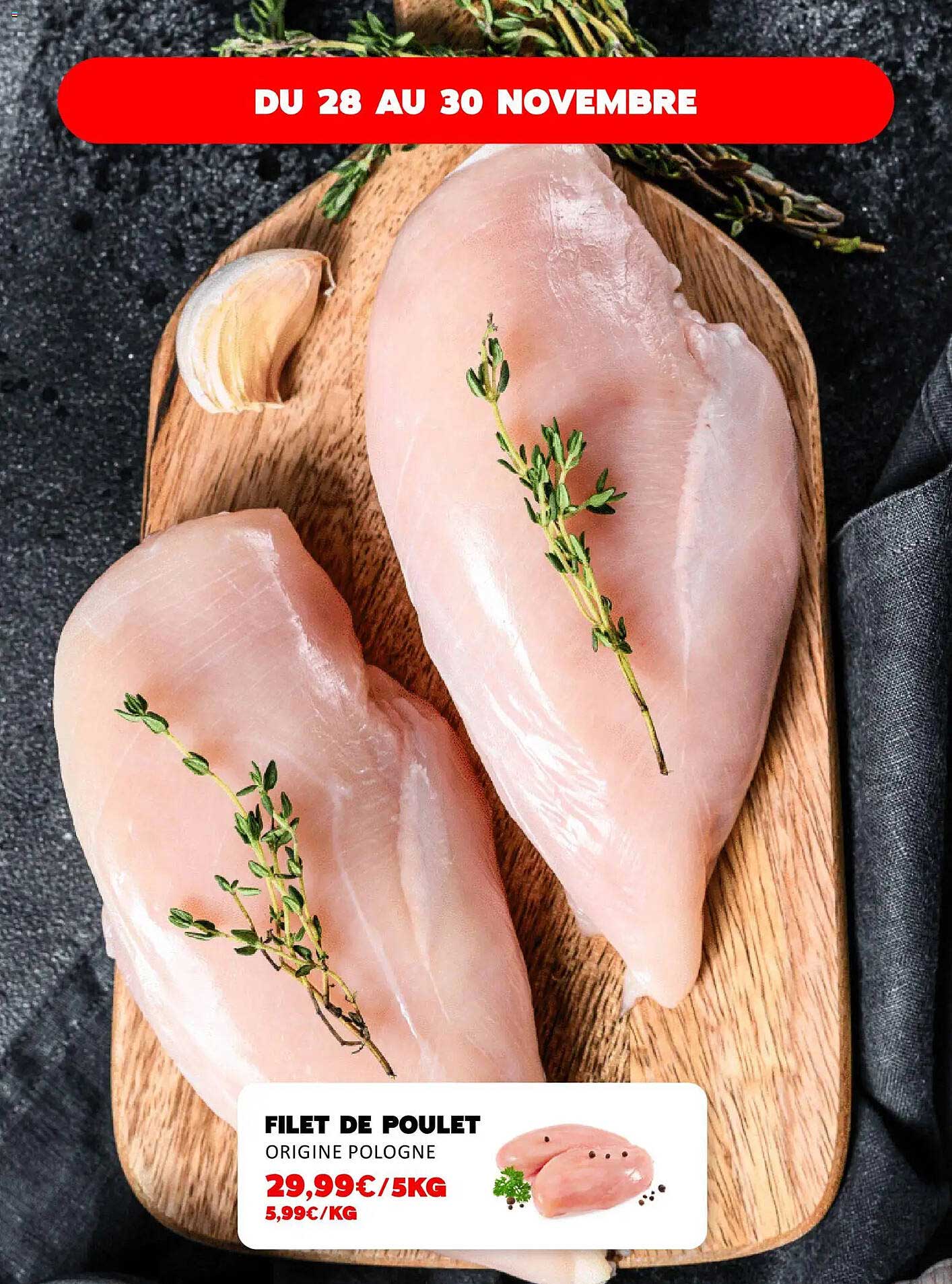 FILET DE POULET ORIGINE POLOGNE