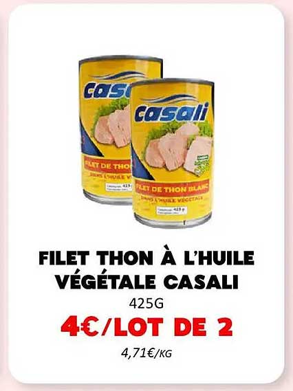 FILET THON À L’HUILE VÉGÉTALE CASALI