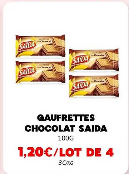 GAUFRETTES CHOCOLAT SAIDA