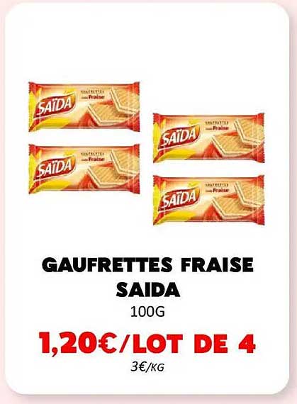 GAUFRETTES FRAISE SAIDA