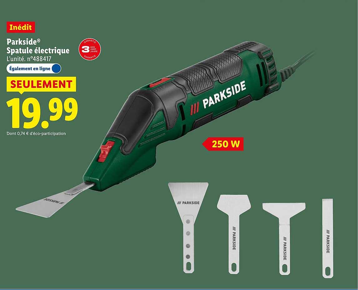 Inédit Parkside® Spatule électrique L’unité n°488417