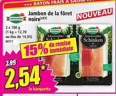 Jambon de la forêt noire
