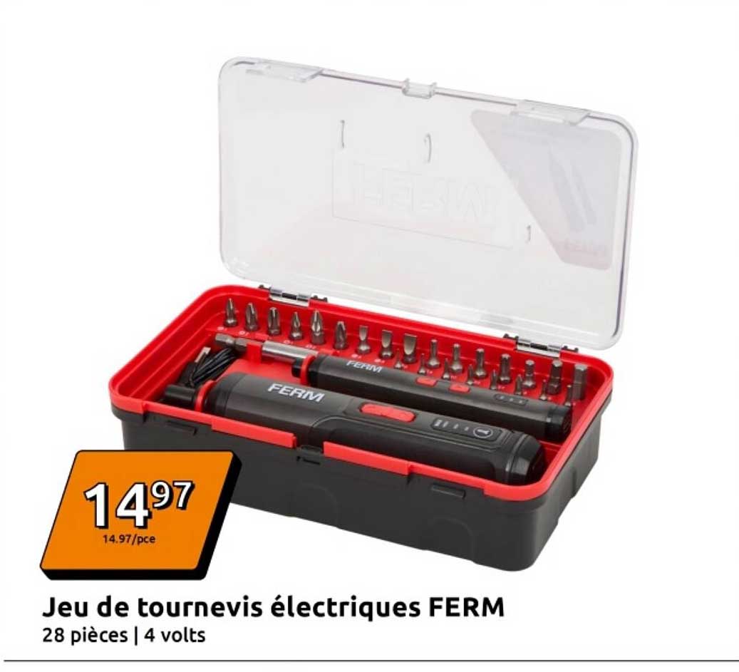 Jeu de tournevis électriques FERM
