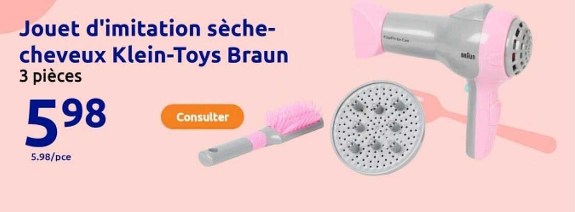 Jouet d'imitation sèche-cheveux Klein-Toys Braun