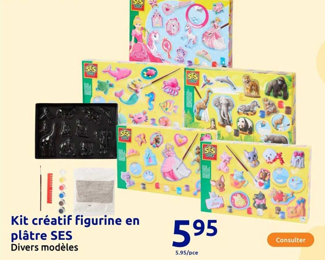 Kit créatif figurine en plâtre SES