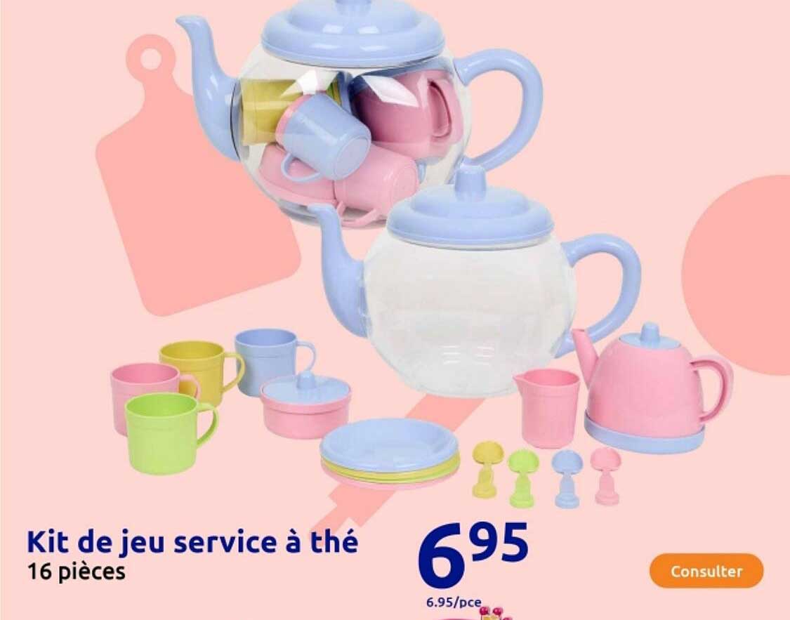Kit de jeu service à thé 16 pièces