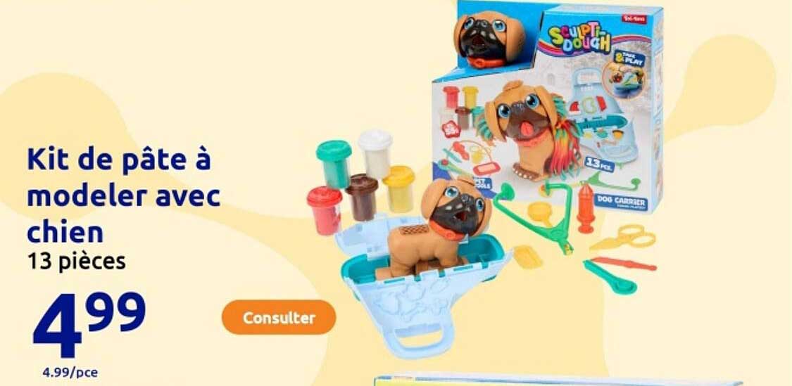 Kit de pâte à modeler avec chien
