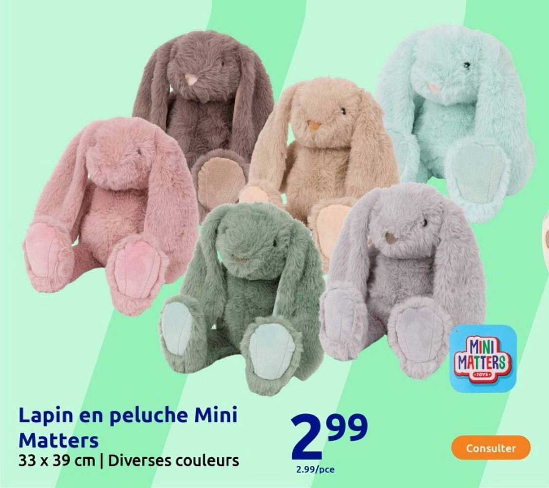 Lapin en peluche Mini Matters