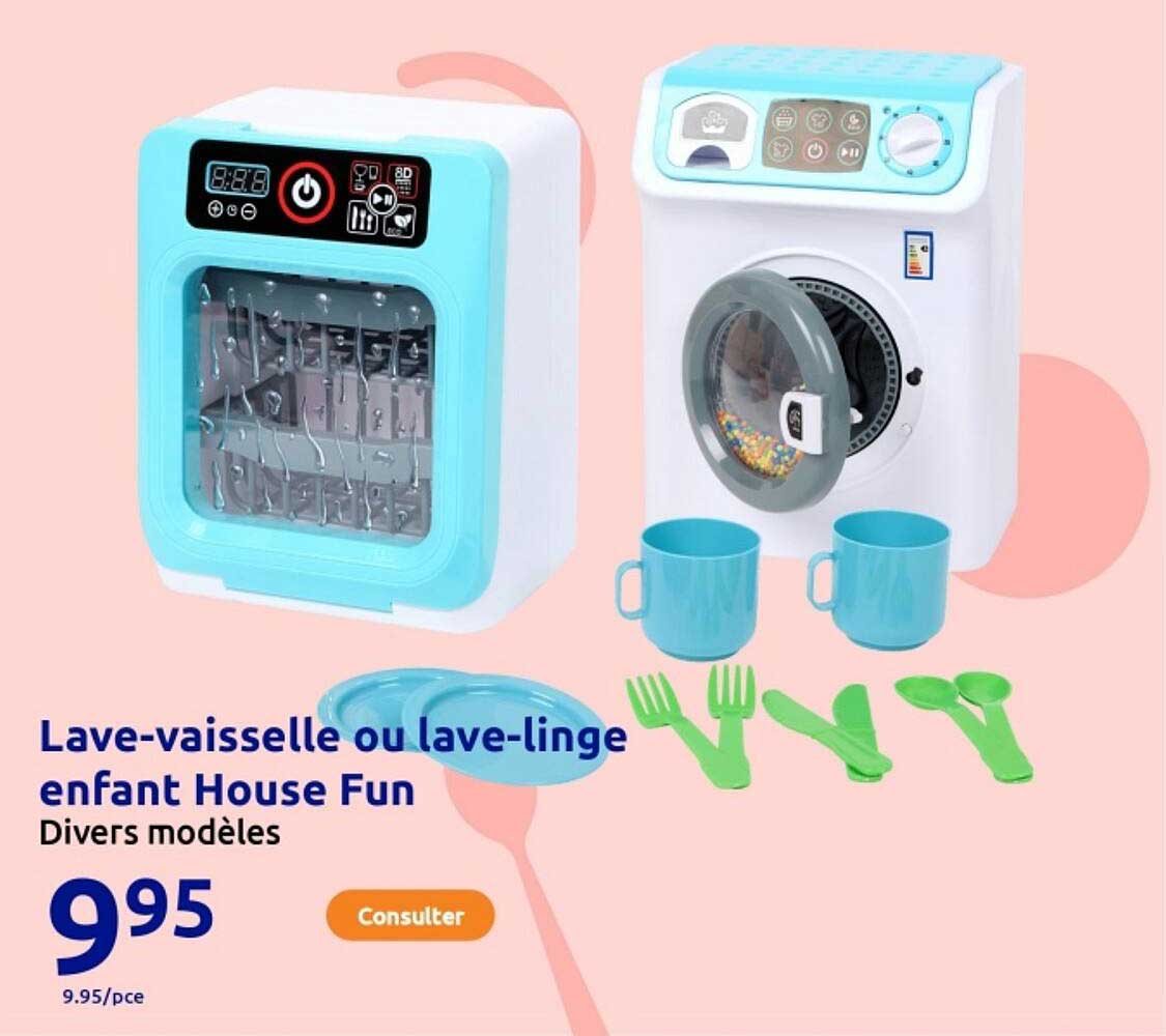 Lave-vaisselle ou lave-linge enfant House Fun