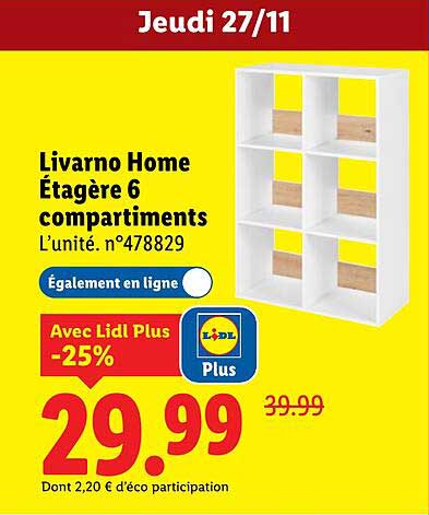 Livorno Home Étagère 6 compartiments