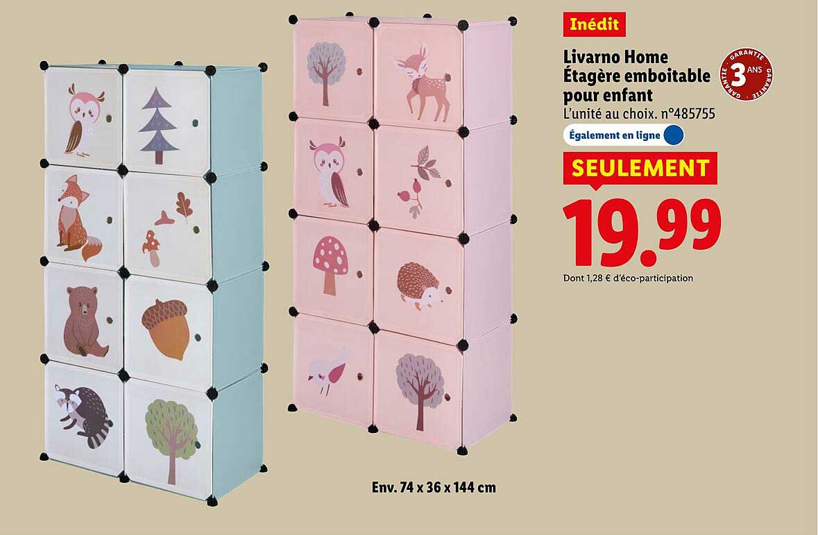 Livorno Home Étagère emboitable pour enfant