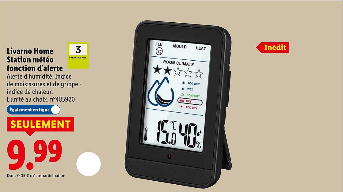 Livorno Home Station météo fonction d'alerte