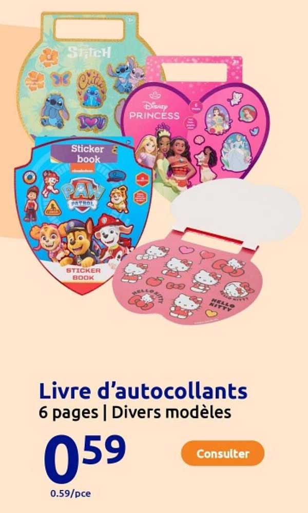 Livre d'autocollants