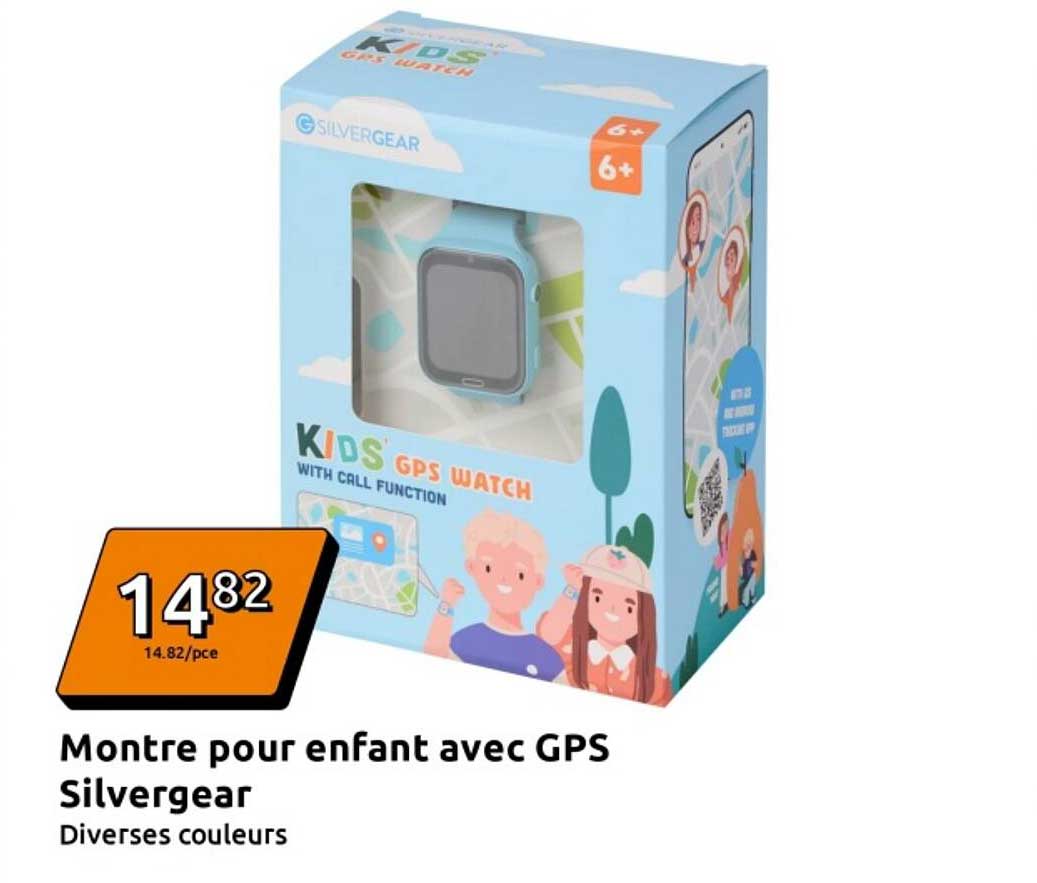Montre pour enfant avec GPS Silvergear
