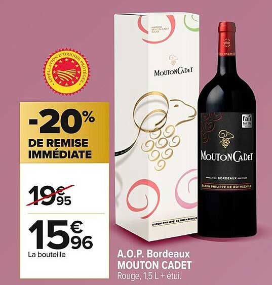 MOUTON CADET A.O.P. Bordeaux 1,5 L