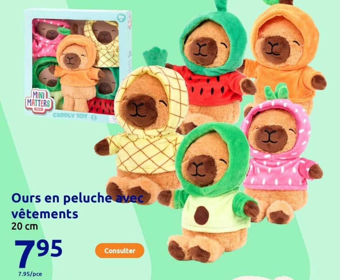 Ours en peluche avec vêtements