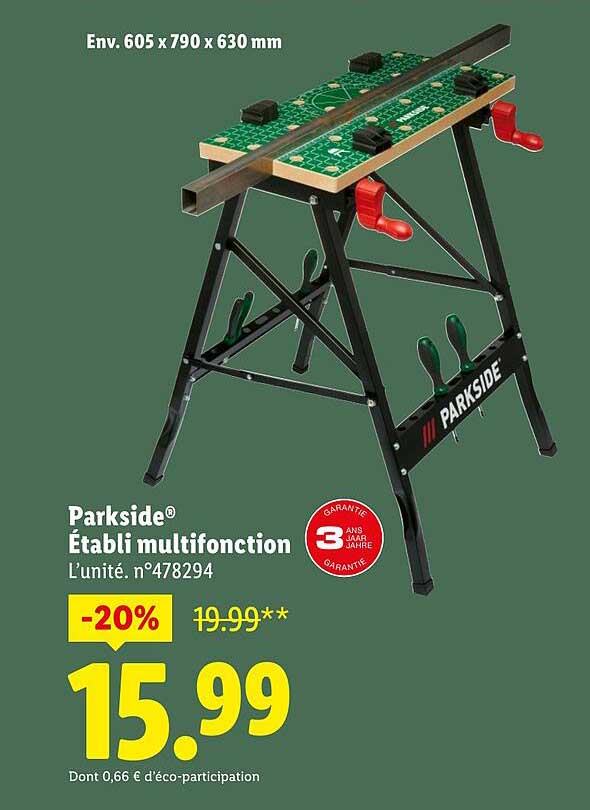Parkside® Établi multifonction