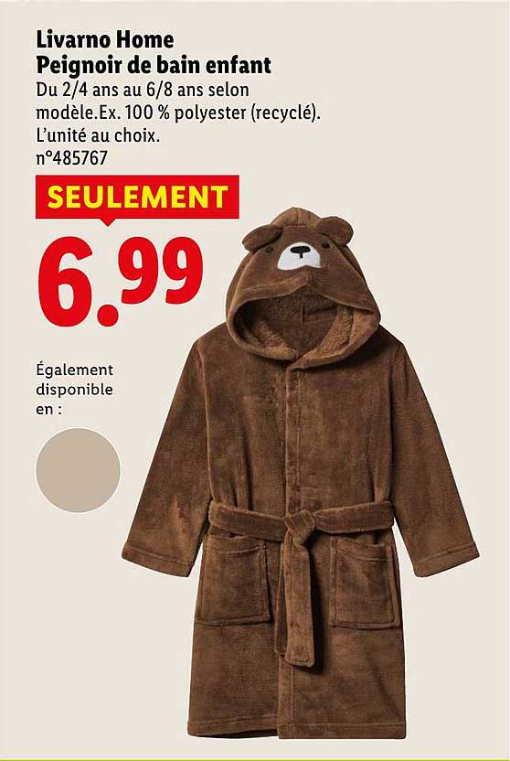 Peignoir de bain enfant