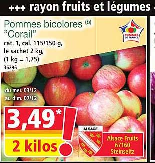 Pommes bicolores "Corail"