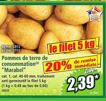 Pommes de terre de consommation "Marabel"