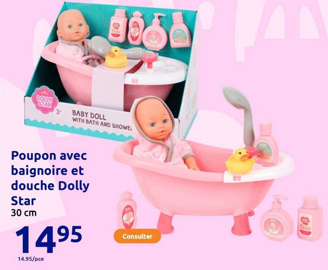 Poupon avec baignoire et douche Dolly Star