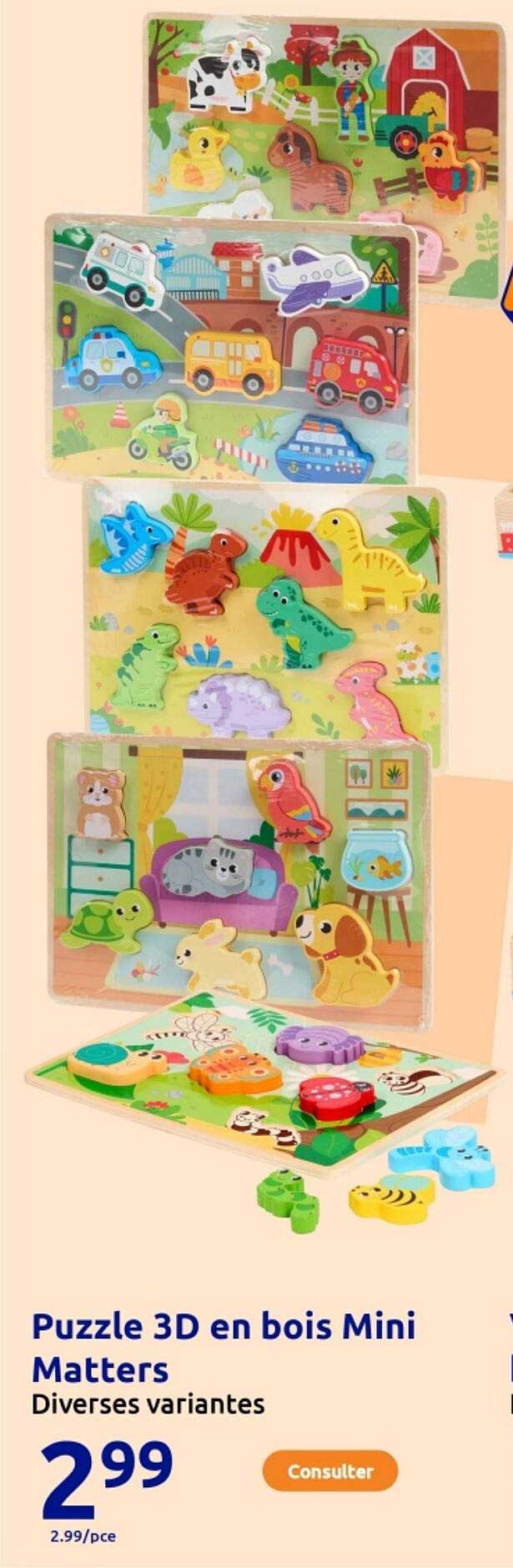 Puzzle 3D en bois Mini Matters