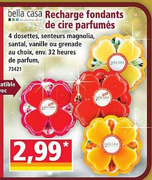 Recharge fondants de cire parfumés