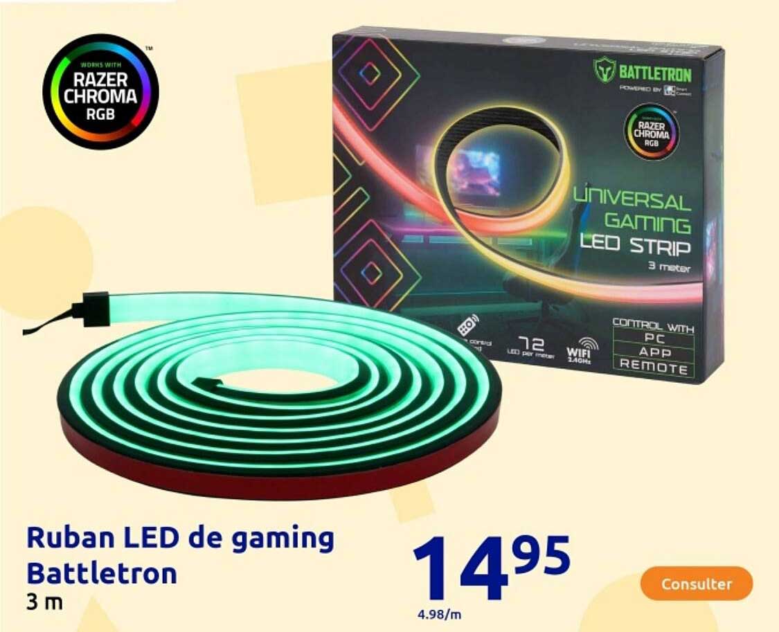 Ruban LED de gaming Battletron 3 m