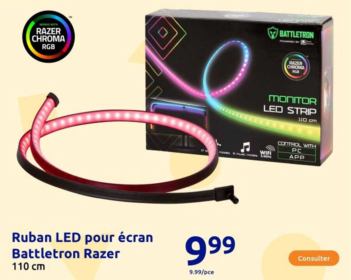 Ruban LED pour écran Battletron Razer 110 cm