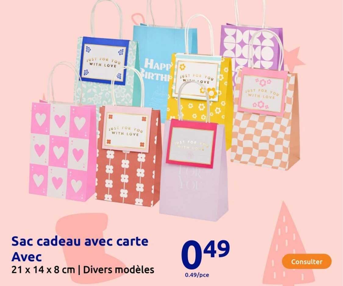 Sac cadeau avec carte