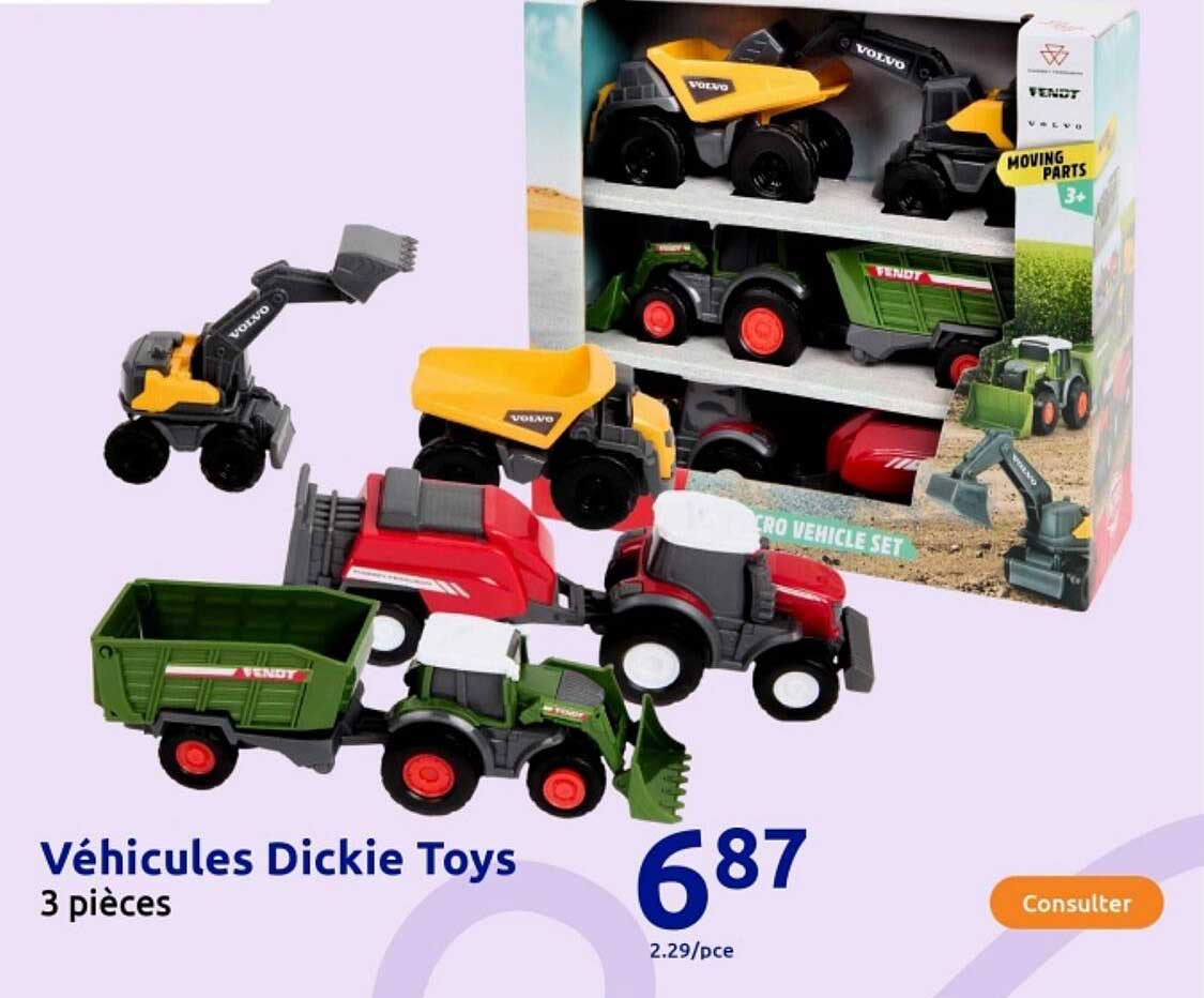 Véhicules Dickie Toys 3 pièces