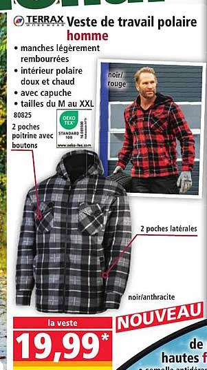 Veste de travail polaire homme