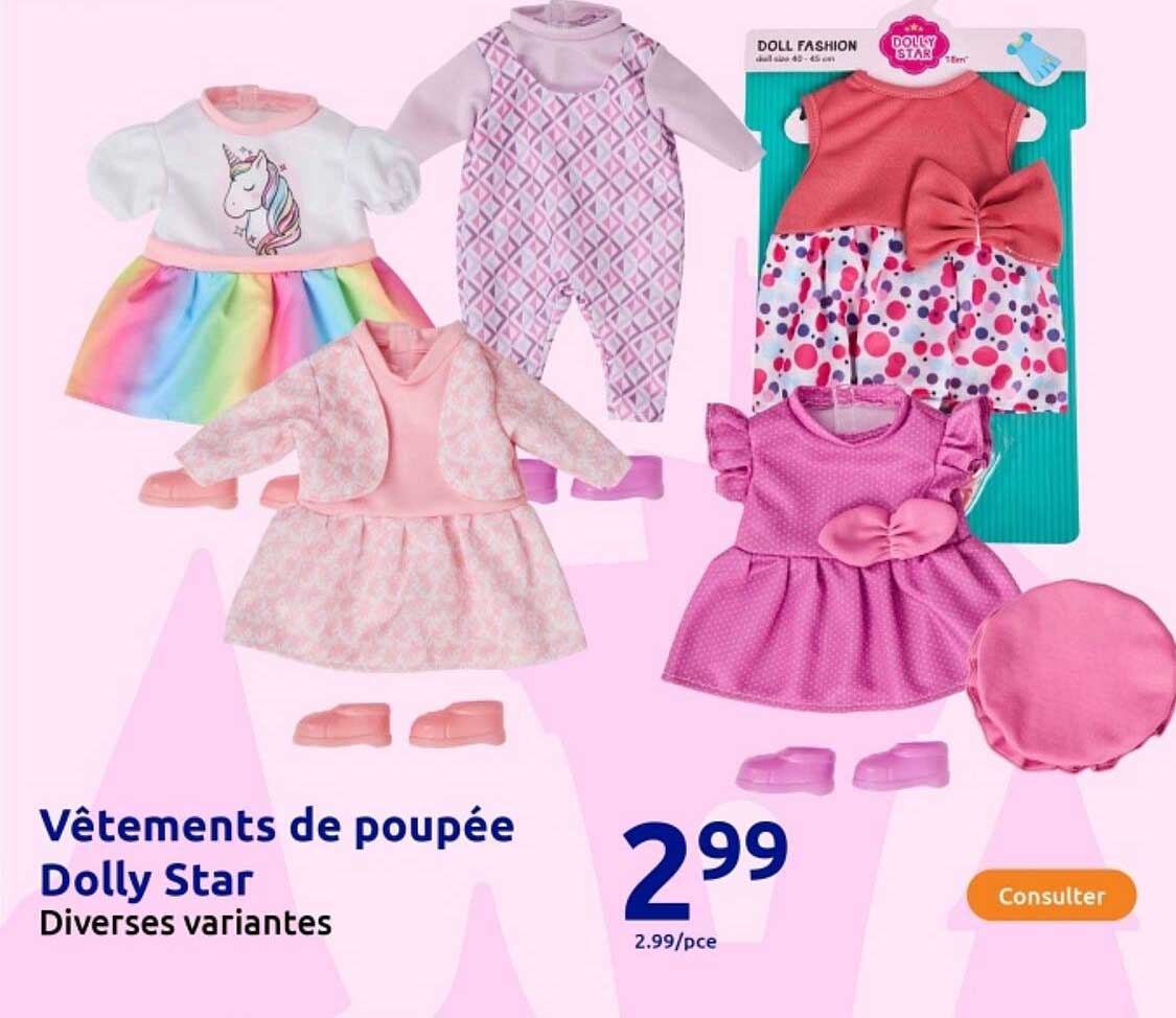 Vêtements de poupée Dolly Star