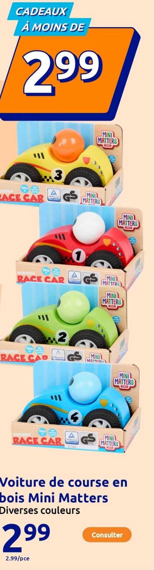 Voiture de course en bois Mini Matters