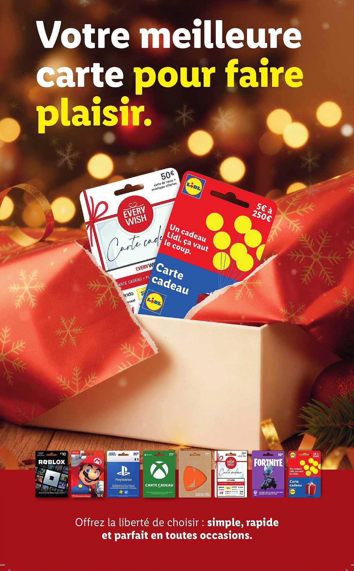 Votre meilleure carte pour faire plaisir.