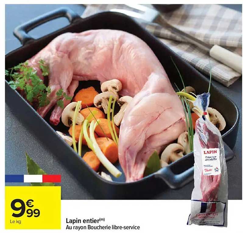 Lapin entier(m) Au rayon Boucherie libre-service