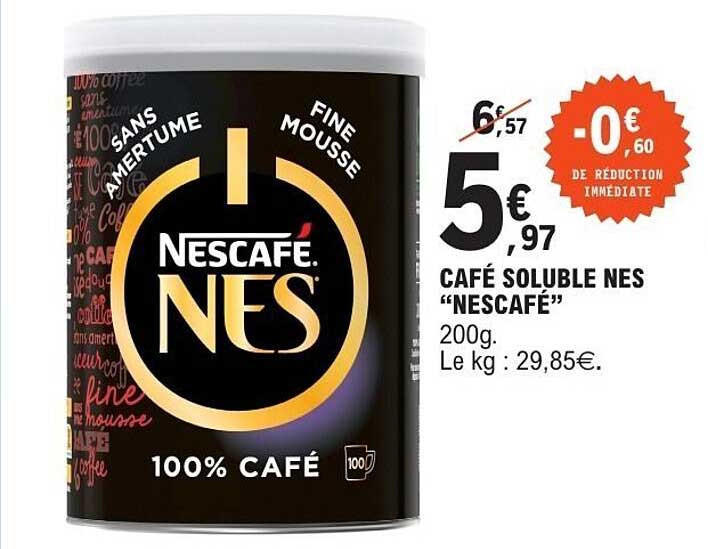 CAFÉ SOLUBLE NES “NESCAFÉ”