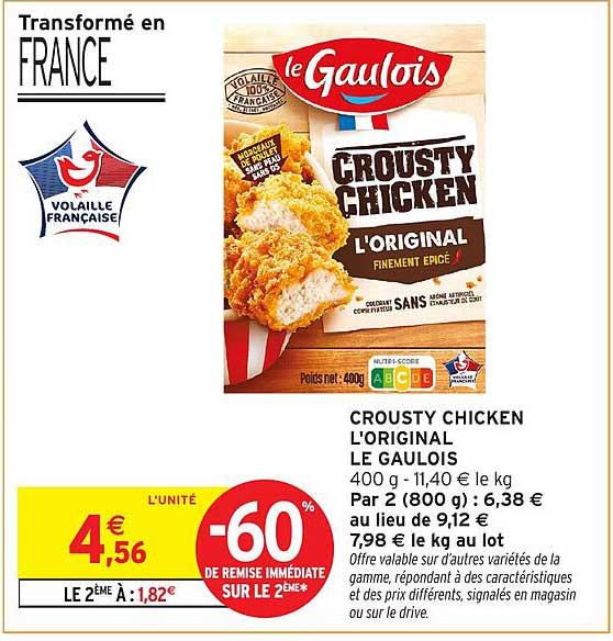 Promo Crousty Chicken L original Le Gaulois Chez Intermarch promo-crousty-chicken-l-original-le-gaulois-chez-intermarch