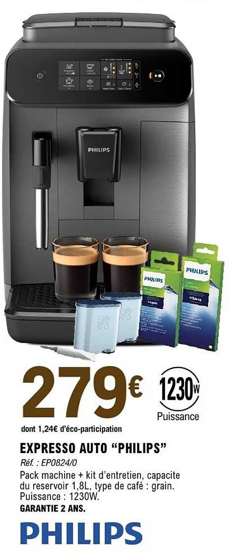 Promo Expresso Auto “Philips” chez E.Leclerc - 123Catalogue.fr