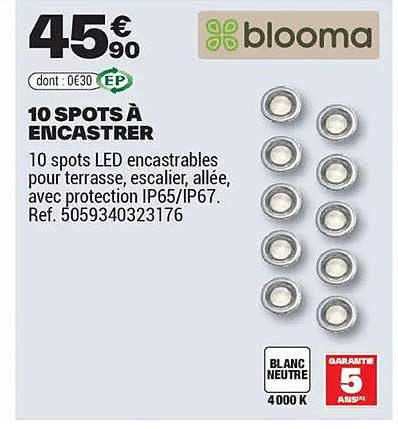 10 SPOTS À ENCASTRER