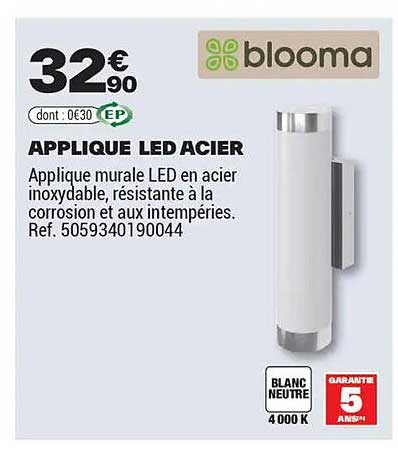 APPLIQUE LED Acier