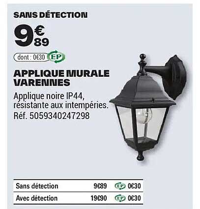 APPLIQUE MURALE VARENNES
