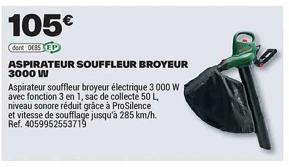 ASPIRATEUR SOUFFLEUR BROYEUR 3000 W