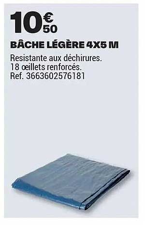 BÂCHE LÉGÈRE 4X5 M
