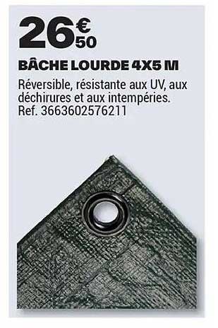 BÂCHE LOURDE 4X5 M