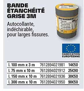 BANDE ÉTANCHÉITÉ GRISE 3M