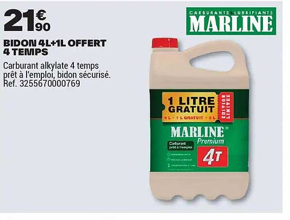 BIDON 4L+1L OFFERT 4 TEMPS